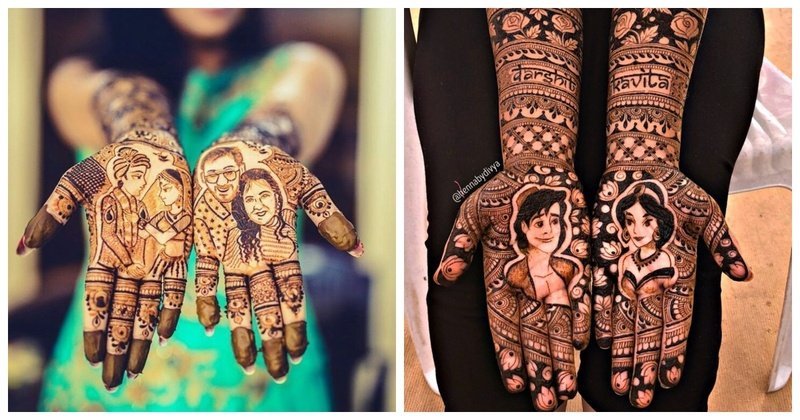 Mehndi Design with Portraits