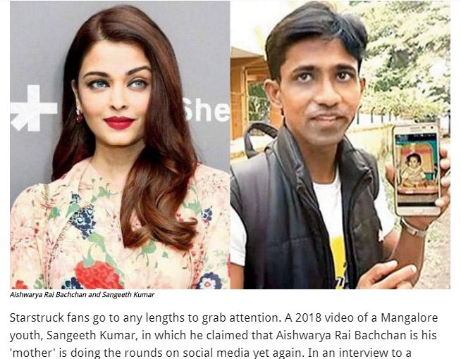 32 Years Old Man Claimed Aishwarya Rai Bachchan As His Mother