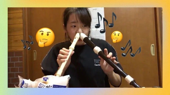 Girl Plays Recorder Through Nostril