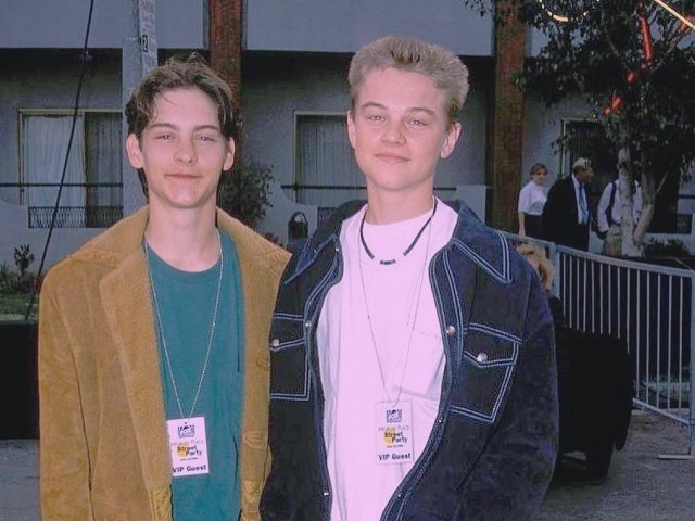 Tobey Maguire and Leonardo DiCaprio Rare Photos