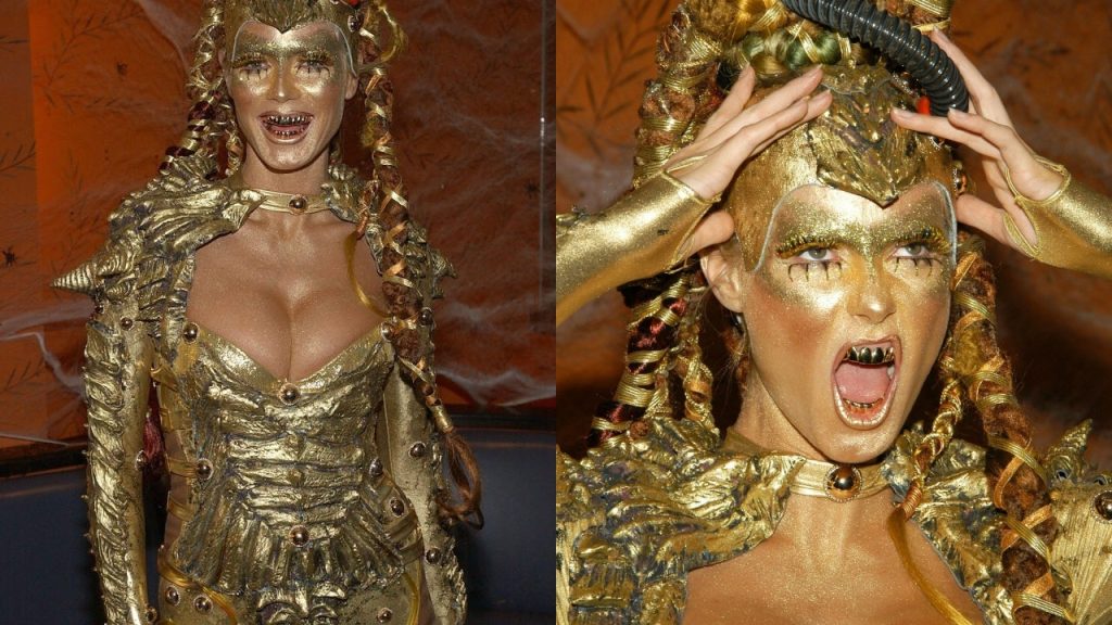 Heidi Klum's gold outfit