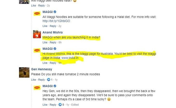 Maggi selling beef flavor n india