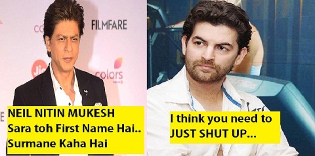 Neil Nitin Mukesh Slams Shah Rukh Khan After he Asks His Surname