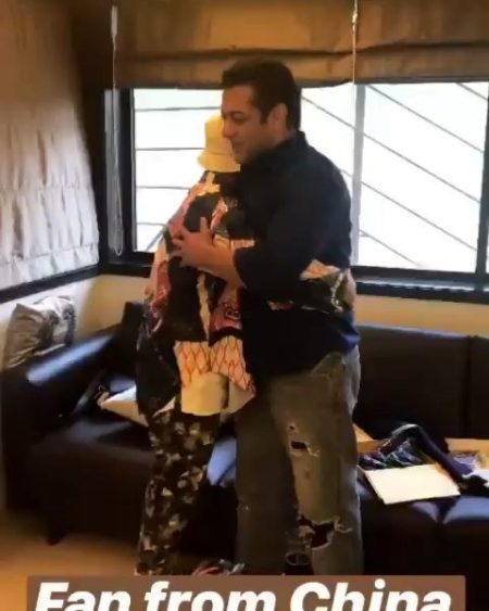 Salman Khan gives a warm hug to his fan from China; watch the video here