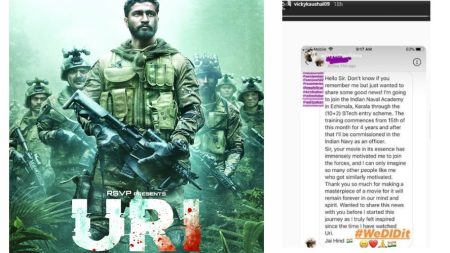 A Fan Joins Indian Navy After Watching Uri: The Surgical Strike, Vicky Kaushal Congratulates Him