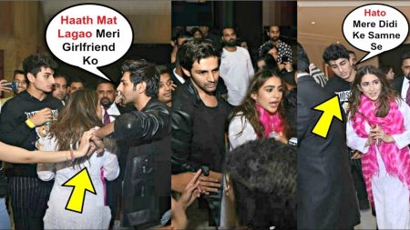 Watch Kartik Aryaan And Ibrahim Ali Khan Protecting Sara Ali Khan From Crazy Crowd