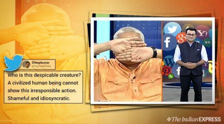 Hindu Leader Ajay Gautam Covered His Eyes After Seeing Muslim Anchor on TV