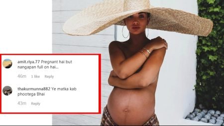 Amy Jackson Flaunts Her Baby Bump in a Topless Photo, Suffers Abuse