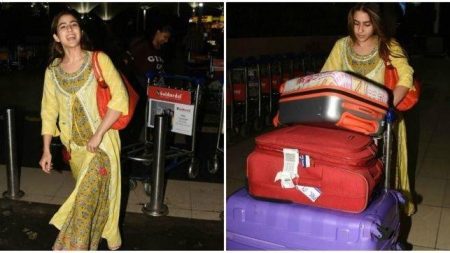 Internet is Lauding Sara Ali Khan For Carrying Her Luggage by Herself at The Airport