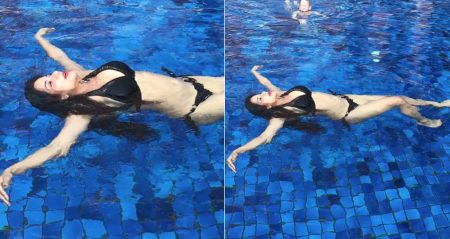 Bhojpuri Actress Monalisa Flaunts Her Body in Sexy Black Bikini monalisa in bikini nude