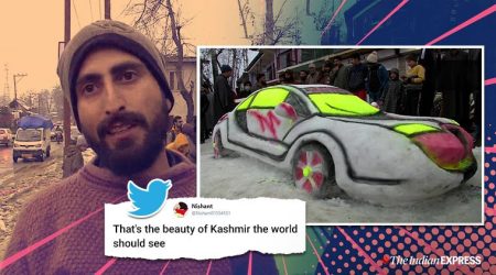 Snow car viral image