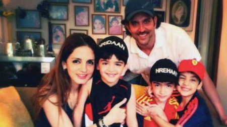 Ex-Wife Sussanne Khan wishes Hrithik Roshan on birthday: you are the most incredible Man I know Hrithik roshan with his Ex wife and childrens