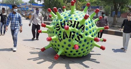 ‘Corona Car’ Made By K. Sudhakar In Just 10 Days, People Amazed Corona car sudhakar