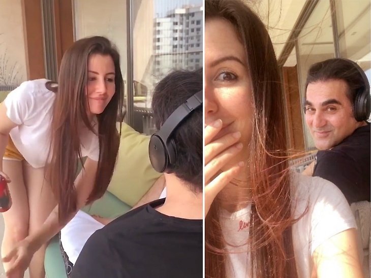 Girlfriend Giorgia Shaves Arbaaz Khan’s Beard In Sleep, Watch Viral Video!