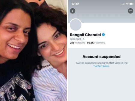 Twitter Suspends Rangoli Chandel’s Account rangoli chandel twitter account suspended