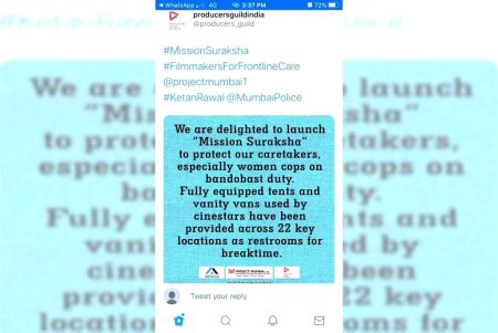 Producers Guild Provided Celebs Vanity Van For Women Cops Doing Duty During Lockdown