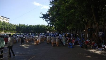 Pune Hospital Staff Is Unpaid From 6 Months, Now Protests pune hospital protest against unpaid salary