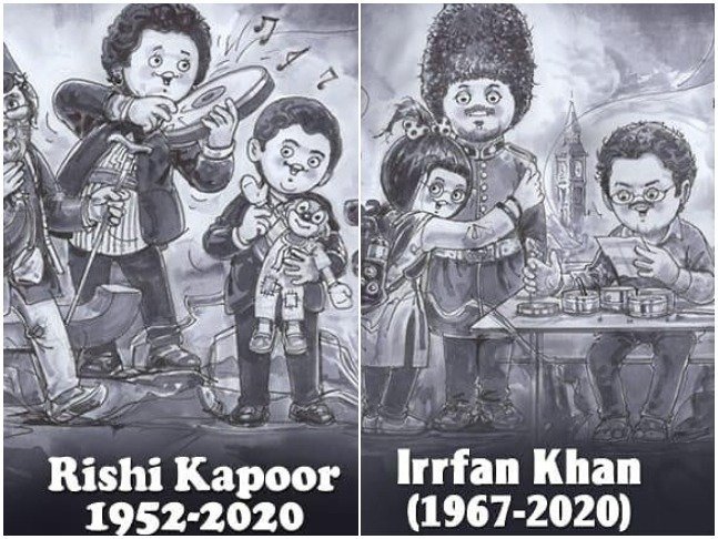 Amul Brand Heartfelt Tribute To Late Rishi Kapoor And Irrfan Khan Rishi kapoor, Irrfan Khan