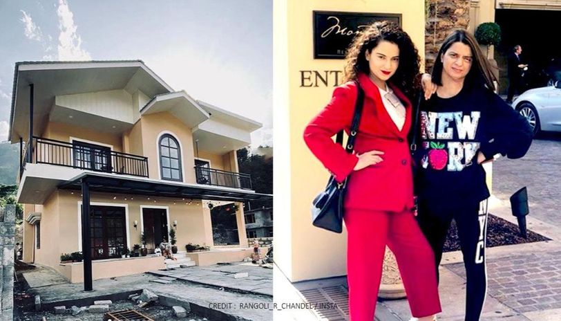 Puja Pictures Of Kangana’s Sister Rangoli New House In Himalayas Rangoli chandel's new house