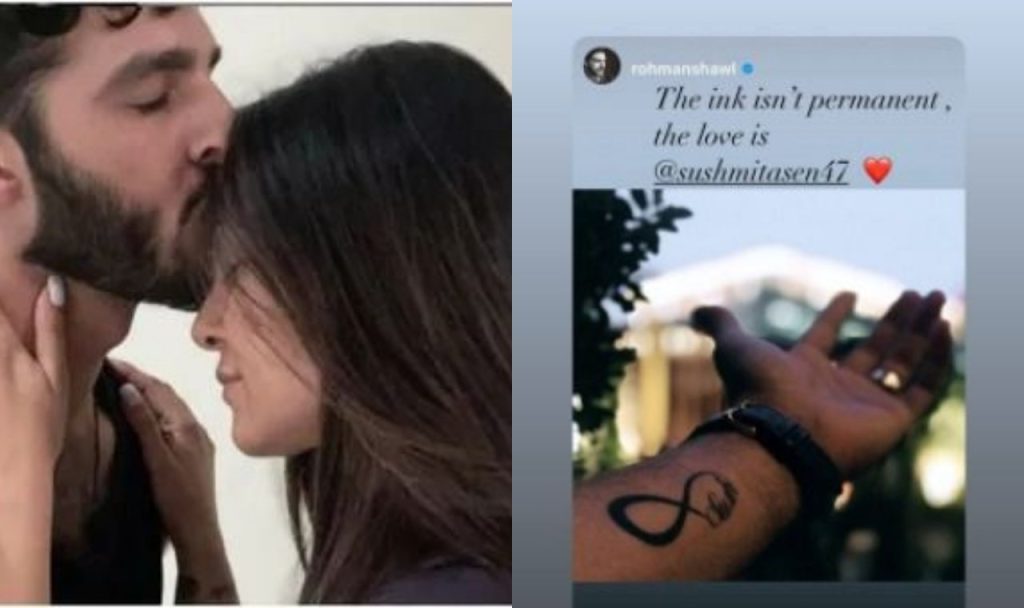 It’s So Romantic: Sushmita Sen’s Partner Rohman Shawl Gets Her Name Inked Sushmita and Roman Shawl