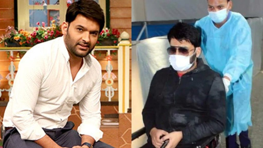 Kapil Sharma spotted on wheel chair at Mumbai airport