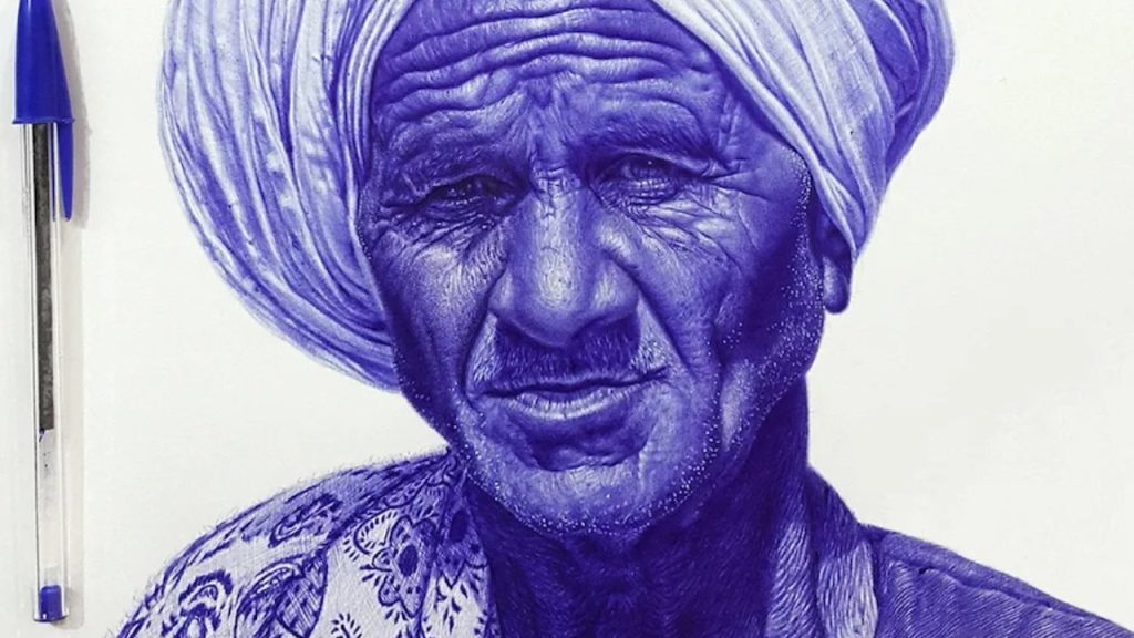 The Magic Created With The Ballpoint Pen Is Enough To Spin Your Head: Must See Ballpoint pen potrait