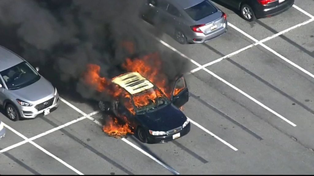 Driver Used Sanitizer While Smoking Cigarette, Whole Car Bursts Into Fire