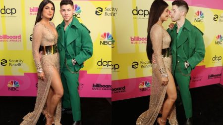 Billboard Music Awards 2021: Priyanka Chopra Glowing Up In Sheer Nude Plunge Dress Priyanka Chopra and Nick Jonas