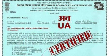 U, A, UA And S Certificates Of The Censor Board